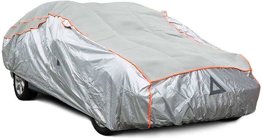 Navaris Hail-Proof Car Cover - Padded Weatherproof Protection Against Hail, Rain, Water, Dust - Outdoor Vehicle Storage in Summer or Winter - Size L