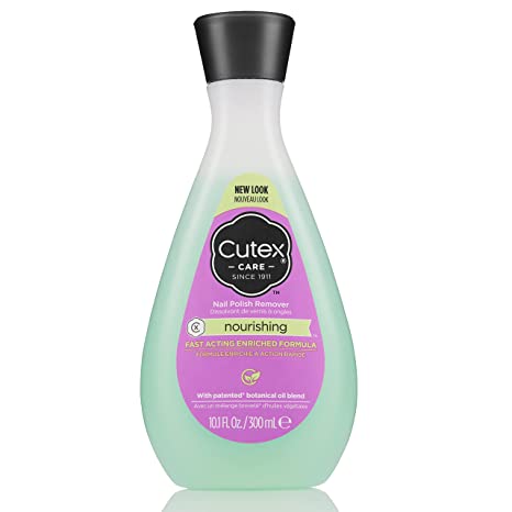 Gel Nail Polish Remover by Cutex, Ultra-Powerful & Removes Glitter and Dark Colored Paints, Paraben Free, 6.76 Fl Oz