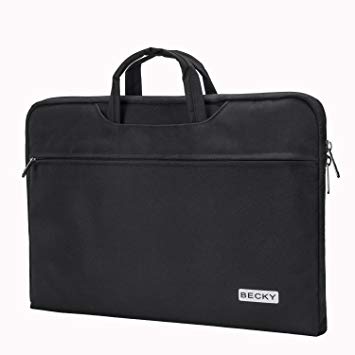 Laptop Sleeve Bag, Becky 15.6 Inch Laptop Case Slim Water Resistant Handbag, Briefcase Protective Carrying Cover Accessory Bag for Lenovo Dell Toshiba HP ASUS Acer Chromebook, Black