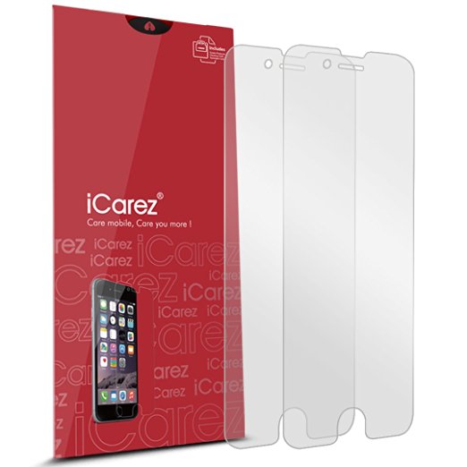 iCarez [HD Anti Glare] Screen Protector for iPhone 7 Plus 5.5-inch [ Unique Hinge Install Method With Kits ] with Lifetime Replacement Warranty [2 Pack]