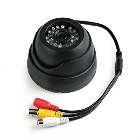 GERI® Security IR CCTV Color Day Night vision Dome Camera 48Leds with Audio Mic