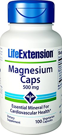 Life Extension Magnesium Caps (500mg, 100 Vegetarian Capsules)