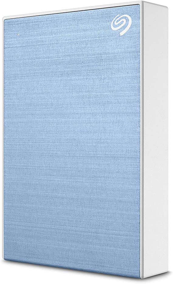 Seagate One Touch 2TB External HHD Drive with Rescue Data Recovery Services, Light Blue (STKB2000402)