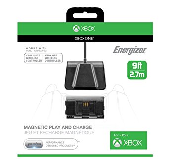 PDP Energizer Magnetic Play and Charge Cable with Recharge Battery - Xbox One