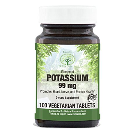 Natural Nutra, Premium Potassium Gluconate Supplement, 99 mg, 100 Tablets