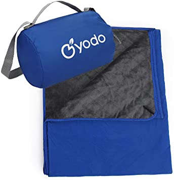 yodo Outdoor Waterproof Blanket with Warm Fleece, Windproof for Camping, Stadium Picnic, Sports Events, Concerts, Dog, Beach-Throw Blanket for Sofa Couch Chair,79 x 58 inches-Machine Washable