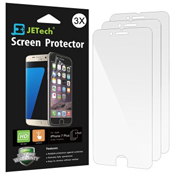 iPhone 7 Plus Screen Protector, JETech 3-Pack Screen Protector film HD Clear Retail Packaging for Apple iPhone 7 Plus 5.5" - 0992