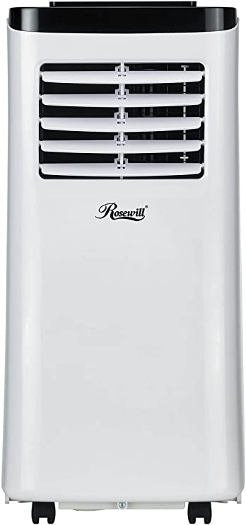 Rosewill Portable Air Conditioner 8000 BTU, AC Fan & Dehumidifier 3-in-1 Cool/Fan/Dehumidify w/Remote Control, Quiet Energy Efficient Self Evaporation AC Unit for Single Room Use, RHPA-18001