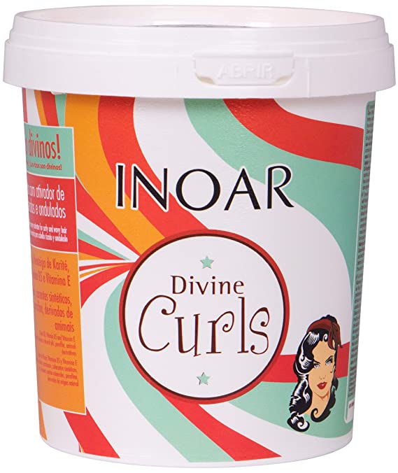 INOAR PROFESSIONAL - Divine Curls Mask- Moisturizes & Nourishes Each Strand Without Weighing Down Your Hair For Beautiful & Bouncy Curls (15.8 Ounces / 450 Grams)