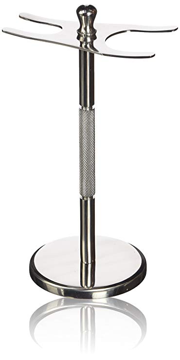 Deluxe Stainless Steel Safety Safety Razor and Shaving Brush Stand from Super Safety Razors