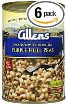 Allen's Shelled Purple Hull Peas 15.5oz Can (Pack of 6)
