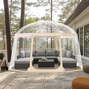 VEVOR Sports Tent, 8-10 People, Instant Pop-Up Tent Shelter Weatherproof Pod, Outdoor Bubble Clear View Tent, Climate Canopy Shelter for Soccer, Football, Softball & Other Sporting Events and Parades