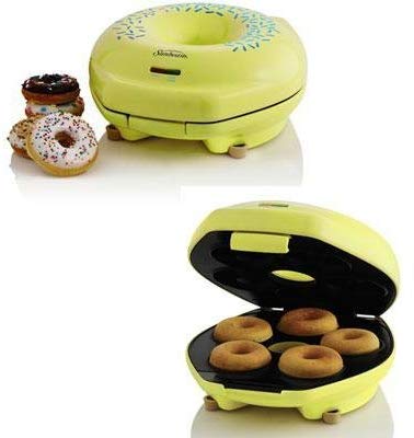 Jarden Sunbeam Donut Maker Yellow Unique Designed Donut Shapes Power on Ready Indicator Lights