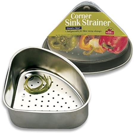 Better Houseware Corner Sink Strainer, Stainless