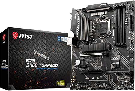 MSI MAG B460 TORPEDO ATX Gaming Motherboard (10th Gen Intel Core, LGA 1200 Socket, DDR4, CF, Dual M.2 Slots, USB 3.2 Gen 1, Type-C, 2.5G LAN, DP/HDMI)