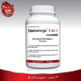 Hairomega 3-in-1 DHT Blocker Nutrient Providing Circulation Improving Supplement for Hair Loss or Hair Thinning