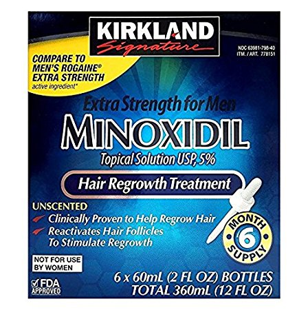 Kirkland Minoxidil 5 percent Extra Strength Hair Regrowth for Men