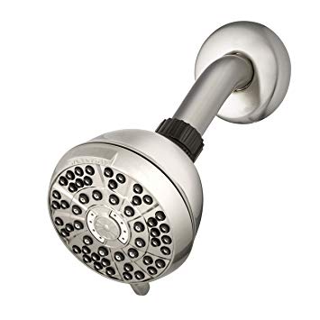 Waterpik XAS-619E PowerPulse Massage 6-Mode Fixed Mount Shower Head, Brushed Nickel