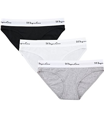 WingsLove 3 Pack Women's Seamless Underwear Cotton Sporty String Bikini Panty