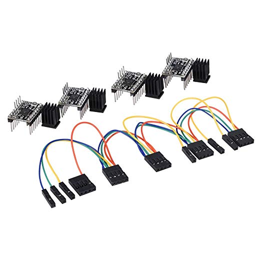 PoPprint TMC2130 V1.1 SPI Motor Driver Silent Board With Heat Sink And A Aet Wire For 3D Printer (TMC2130 Pack of 4)