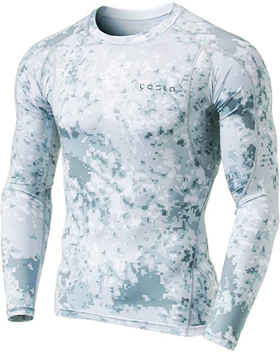 Tesla Men's Long Sleeve T-Shirt Baselayer Cool Dry Compression Top MUD11/R11/R01