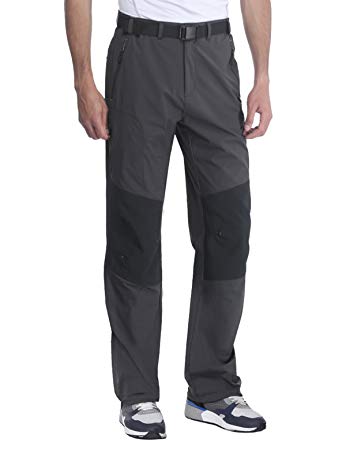 MIERSPORTS Men's Quick Dry Cargo Pants Stretch Tactical Pants with Reinforced Knees, Utility Multi-Pockets, Water resistant