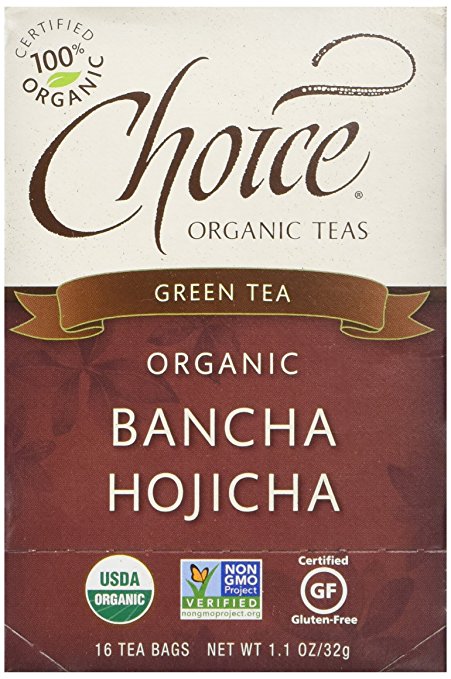 Choice Organic Bancha Hojicha Roasted Japanese Green Tea, 16 Count
