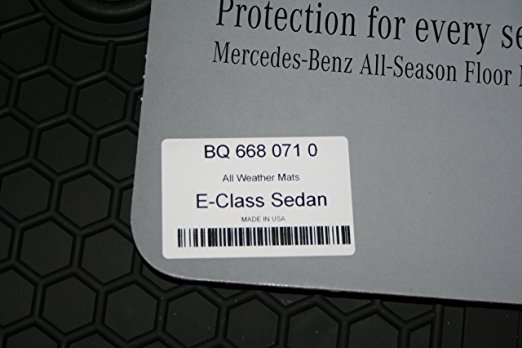 Genuine Mercedes-Benz Q6680710 - Rubber Floor Mats W212 E250 E350 E400 E550 SEDAN & WAGON Black