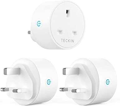 TECKIN Smart Plug WiFi Mini Socket 13A Works with Alexa, Google Home Timer and Schedule Wireless Remote Control Only Support 2.4GHz No Hub Required 3 Pack