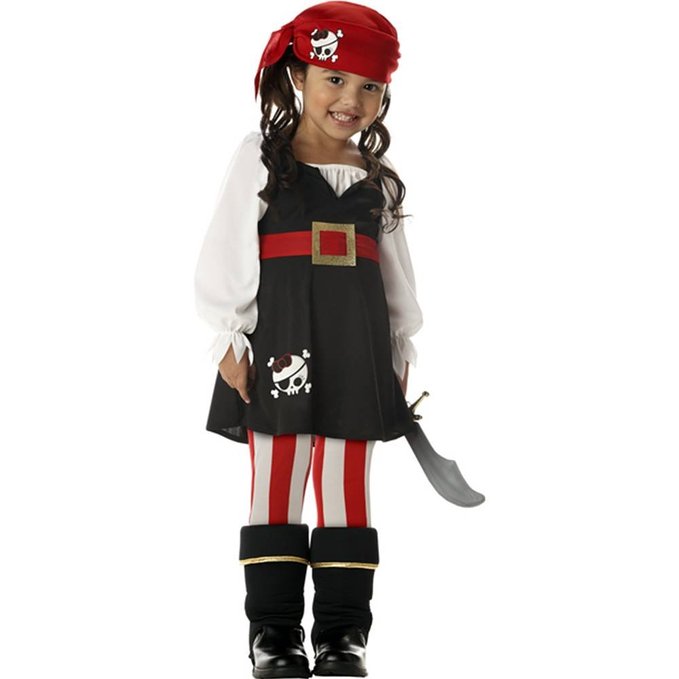 Precious Lil' Pirate Girl's Costume