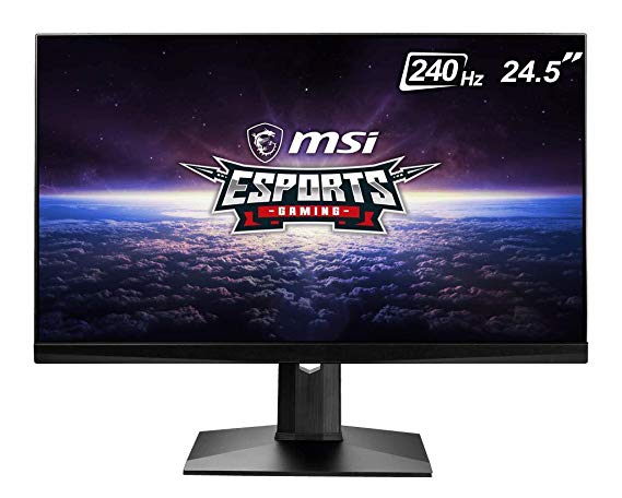 MSI 24.5” FHD (1920 x 1080) Non-Glare with Super Narrow Bezel 240Hz 1ms 16:9 HDMI/DP/USB Height Adjustment G-Sync Compatible IPS Gaming Monitor (OPTIX MAG251RX)
