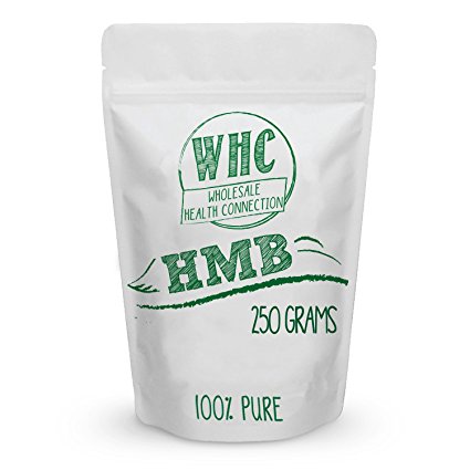 WHC HMB Powder 250g (250 Servings) | Prevents Muscle Breakdown | Preserves Muscle Mass | Essential for Athletes Operating at a Calorie Deficit | Calcium Beta-Hydroxy Beta-Methylbutyrate Monohydrate