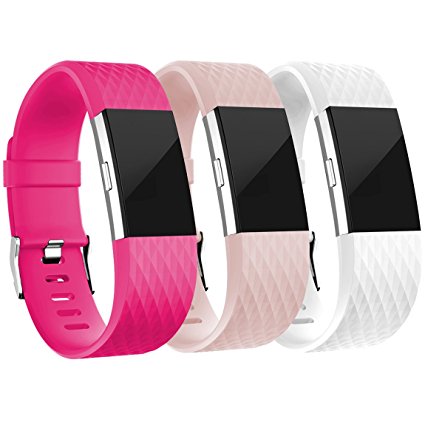 Maledan Replacement Bands for Fitbit Charge 2, Available in Different Colors and 3 Styles