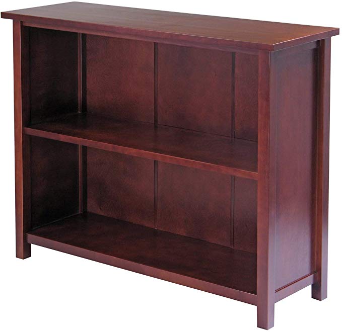 Winsome Wood 94539 Milan Shelving, Long, Antique Walnut