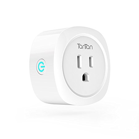 TanTan Smart Plug Wi-Fi Wireless Switch Mini Socket with Energy Monitoring, Works with Amazon Alexa and Google Home, No Hub Required, Turn ON/OFF Electronics from Anywhere [ETL&FCC Listed]