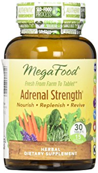 MegaFood - Adrenal Strength, Supports Resistance to Fatigue and Stress, 30 Count (FFP)