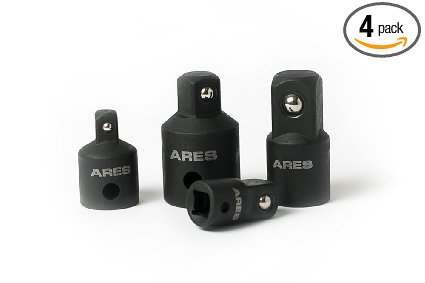 4 Piece Impact Socket Adapter and Reducer Set ARES 70008 14 38 and 12 RatchetSocket SetExtentsion Conversion Kit