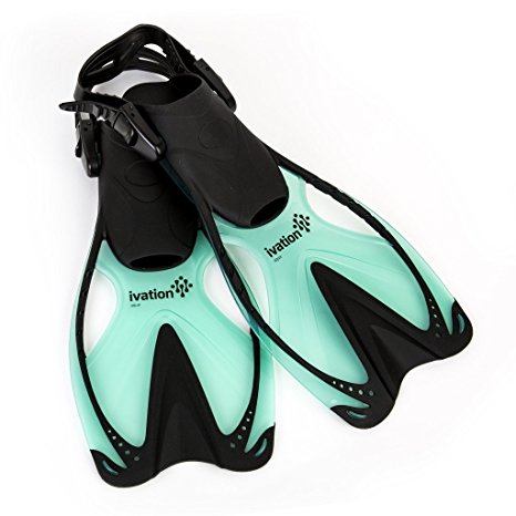 Swim Fins for Kids - Diving Fins - Adjustable Speed Fins for Diving,Snorkeling, Swimming & Watersports - Ivation