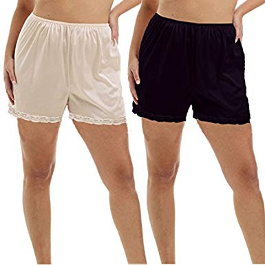 Under Moments Pettipants Cotton Culotte Bloomers Split Shorts 3inch Inseam 2 Pack