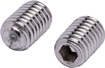 1/2"-13 X 1/2" Stainless Set Screw with Hex Allen Head Drive and Oval Point (25 pc), 18-8 (304) Stainless Steel Screws by Bolt Dropper