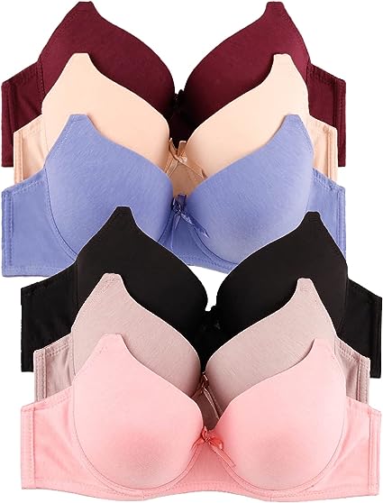 2ND DATE Women's Push up & Double Push up Bras (Packs of 6) - Various Styles