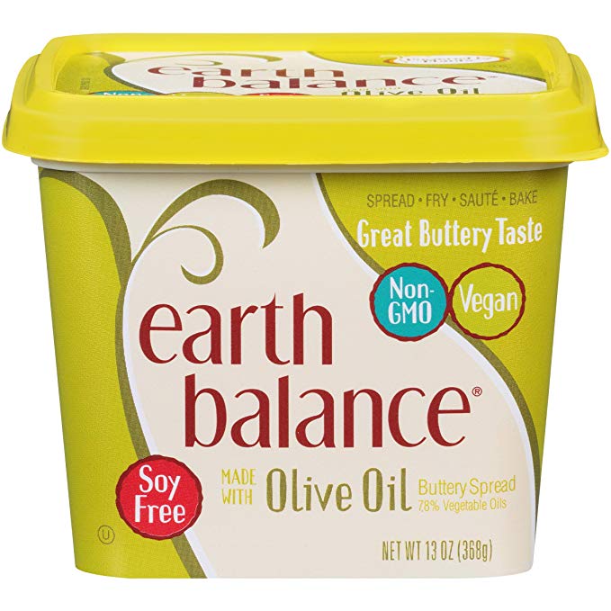 Earth Balance Buttery Spread Made with Olive Oil, Vegan, 15 Ounce Tub