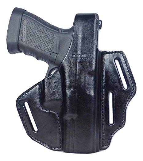 Tactical Scorpion Gear 3 Slot Leather Thumb Break Holster: fits Glock 19 23 32 and CZ P10C