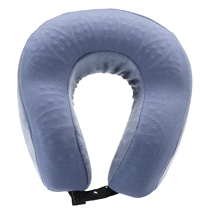 Lewis N Clark Cooling Gel Memory Foam Neck Pillow, Grey