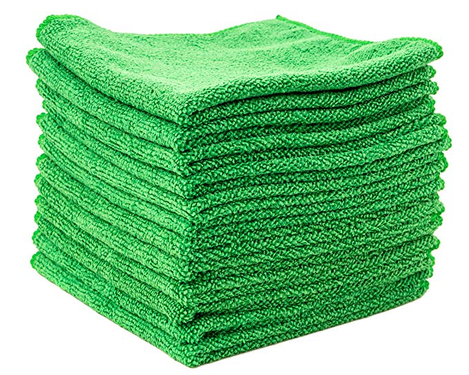 Dry Rite Best Magic Microfiber Cloth - Professional Series Cleaning Towels for Fine Auto Finishes, Interior, Chrome, Kitchen, Bath, TV, Glass- Non Scratching, Streak Free, Use Wet or Dry - 12" x 12"