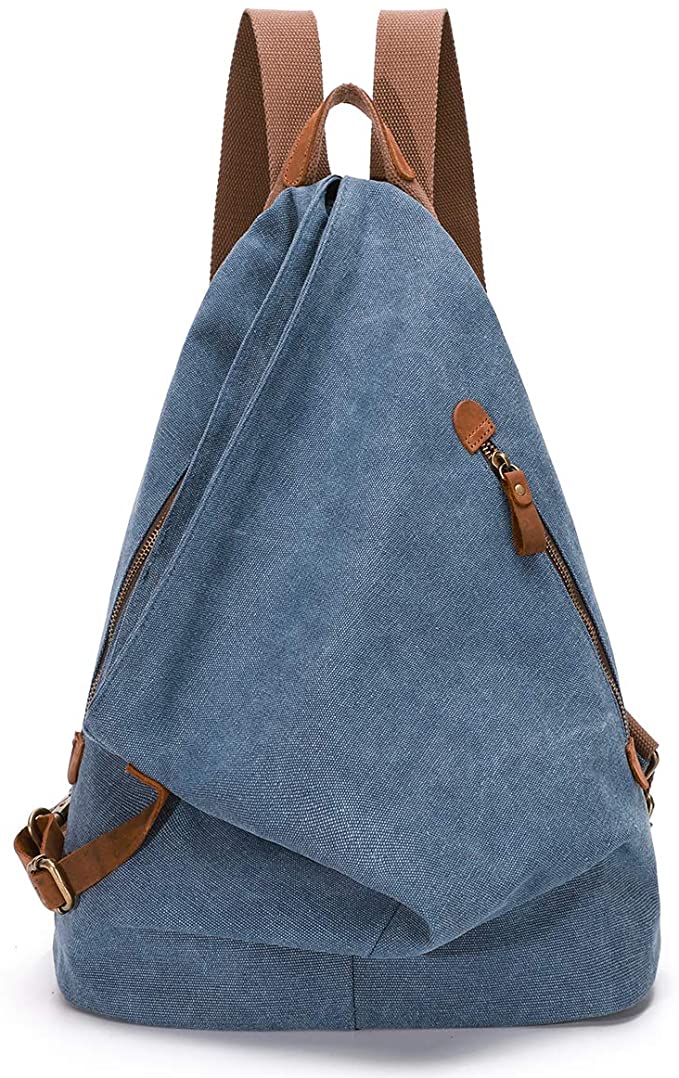 Canvas Vintage Backpack – Large Casual Daypack Outdoor Travel Rucksack Hiking Backpacks Shoulder Bag for Men Women