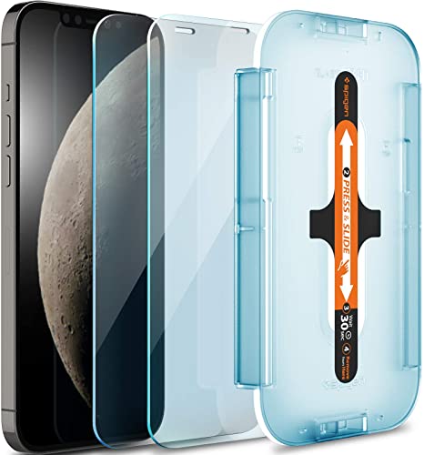 Spigen EZ Fit Sensor Protection Tempered Glass Screen Protector for iPhone 12 and for iPhone 12 Pro - 2 Pack