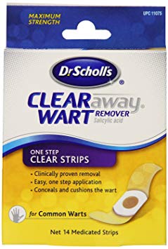 Dr Scholls, Clear Away One Step Salicylic Acid Plantar Acid Wart Remover pads - 14 Strips