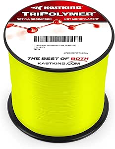 KastKing Tripolymer Advanced Monofilament Fishing Line - ¼ LB Filler Spools Mono Line, High Strength, Highly Abrasion Resistant, Super Smooth, Low Light Refraction, Tri-Extrusion Advanced Fishing Line