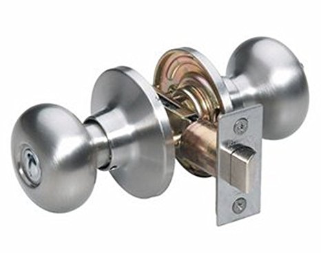 Master Lock BCO0315 Biscuit Privacy Door Knob, Satin Nickel (No Keys)